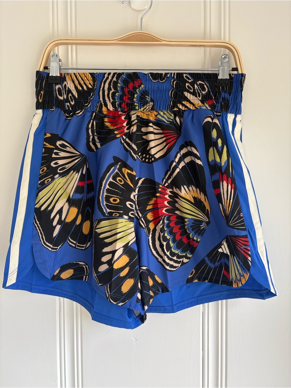 FARM Rio x Adidas Pacer Shorts Royal Blue Butterfly